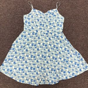 Old Navy Blue Floral Fit and Flare Cami Dress